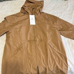 lululemon rain shell in tan
